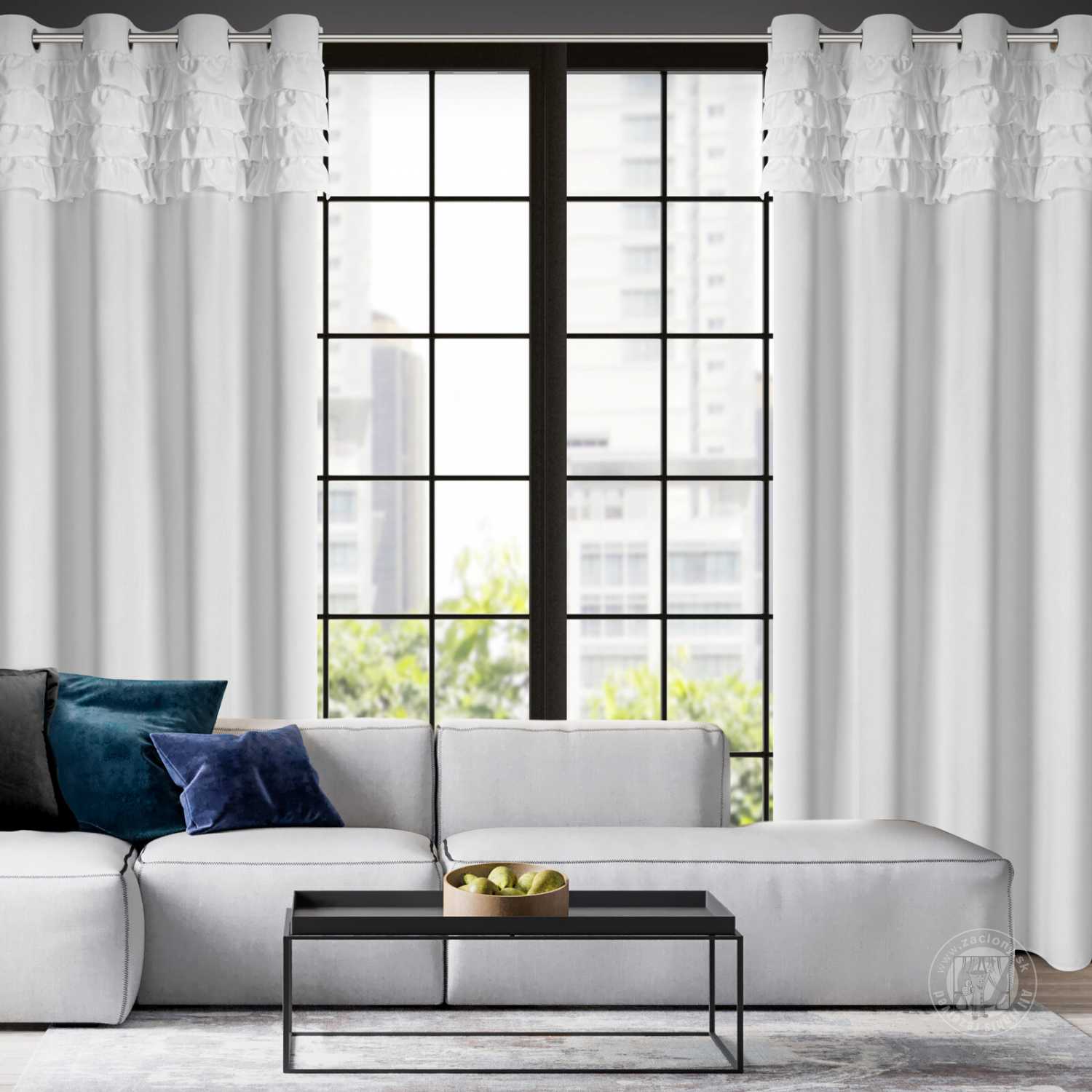 Záves ERIN na krúžkoch 140x250 cm biely