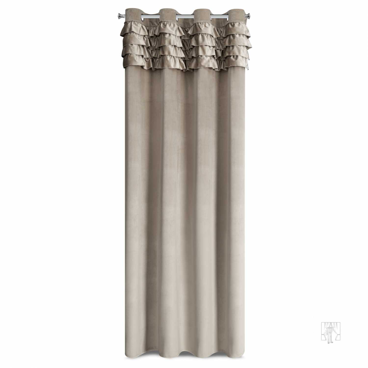 Záves ERIN na krúžkoch 140x250 cm béžový