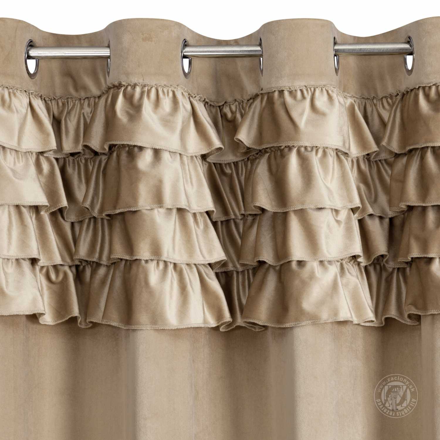 Záves ERIN na krúžkoch 140x250 cm tmavobéžový