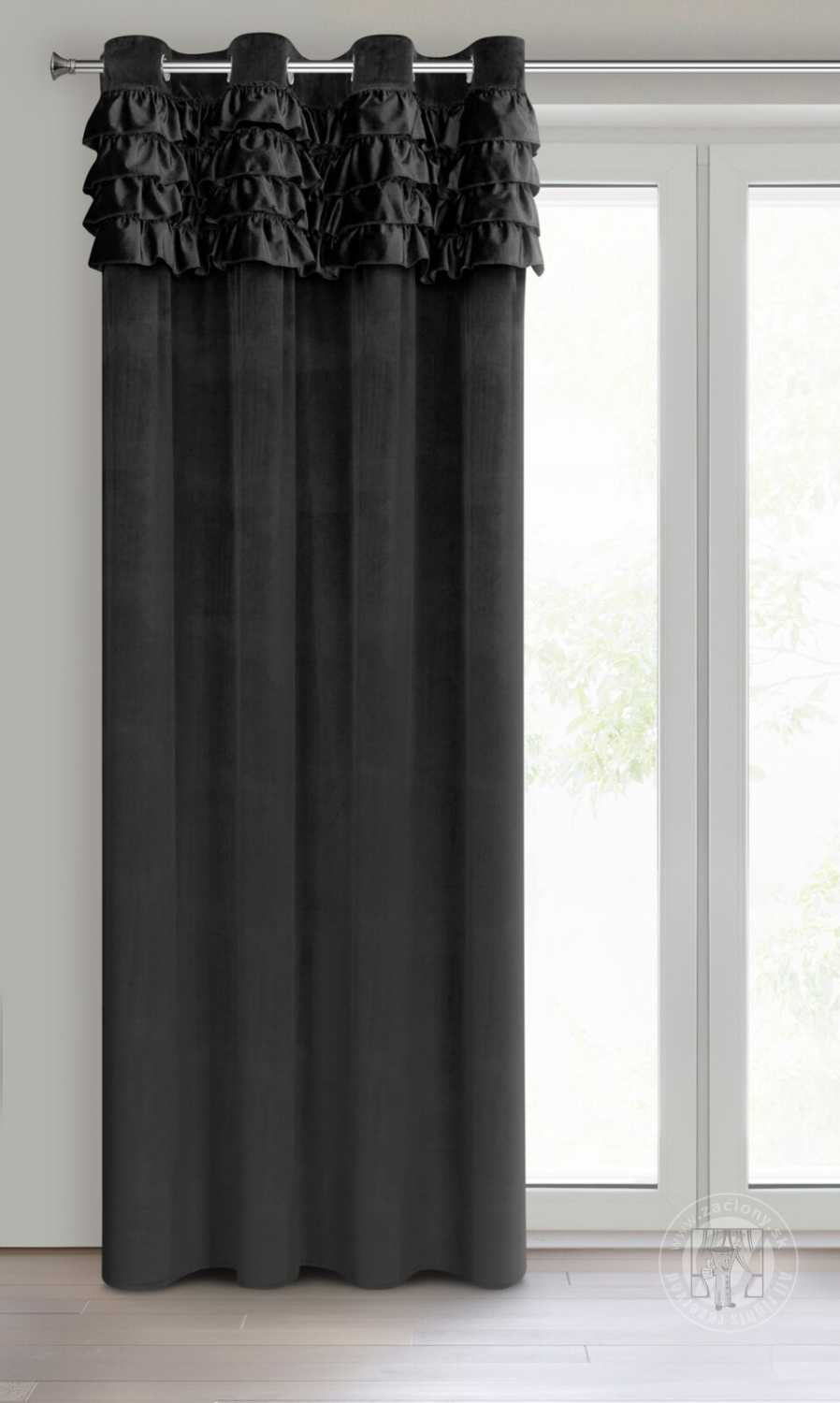 Záves ERIN na krúžkoch 140x250 cm čierny