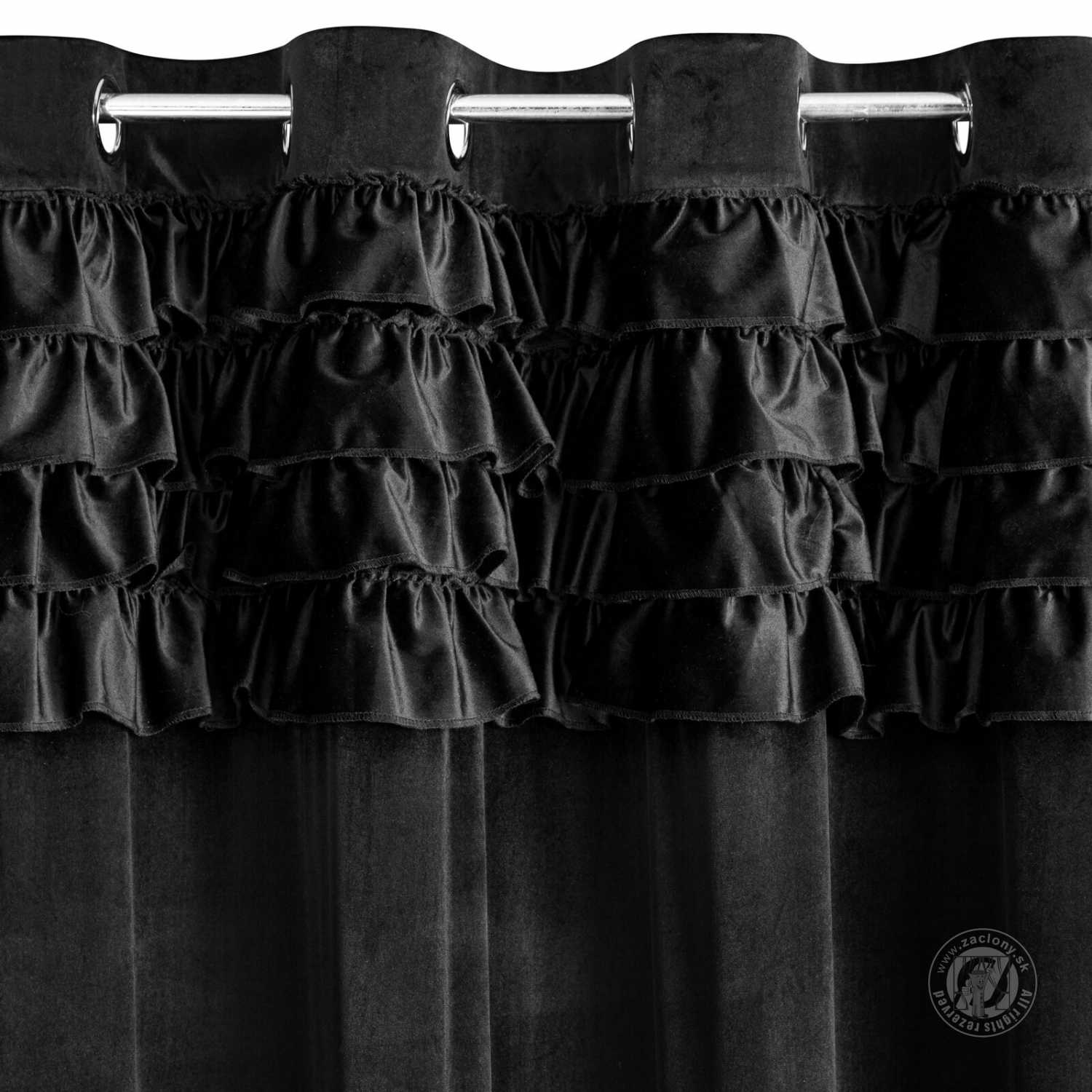 Záves ERIN na krúžkoch 140x250 cm čierny