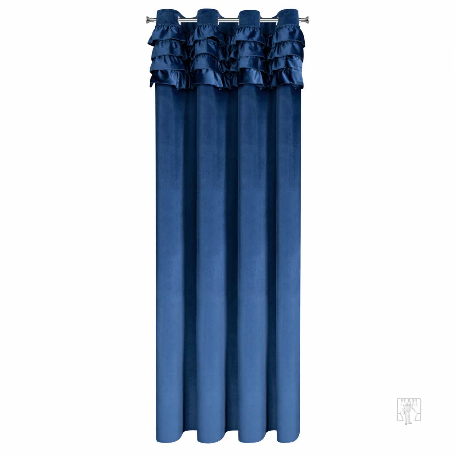 Záves ERIN na krúžkoch 140x250 cm modrý
