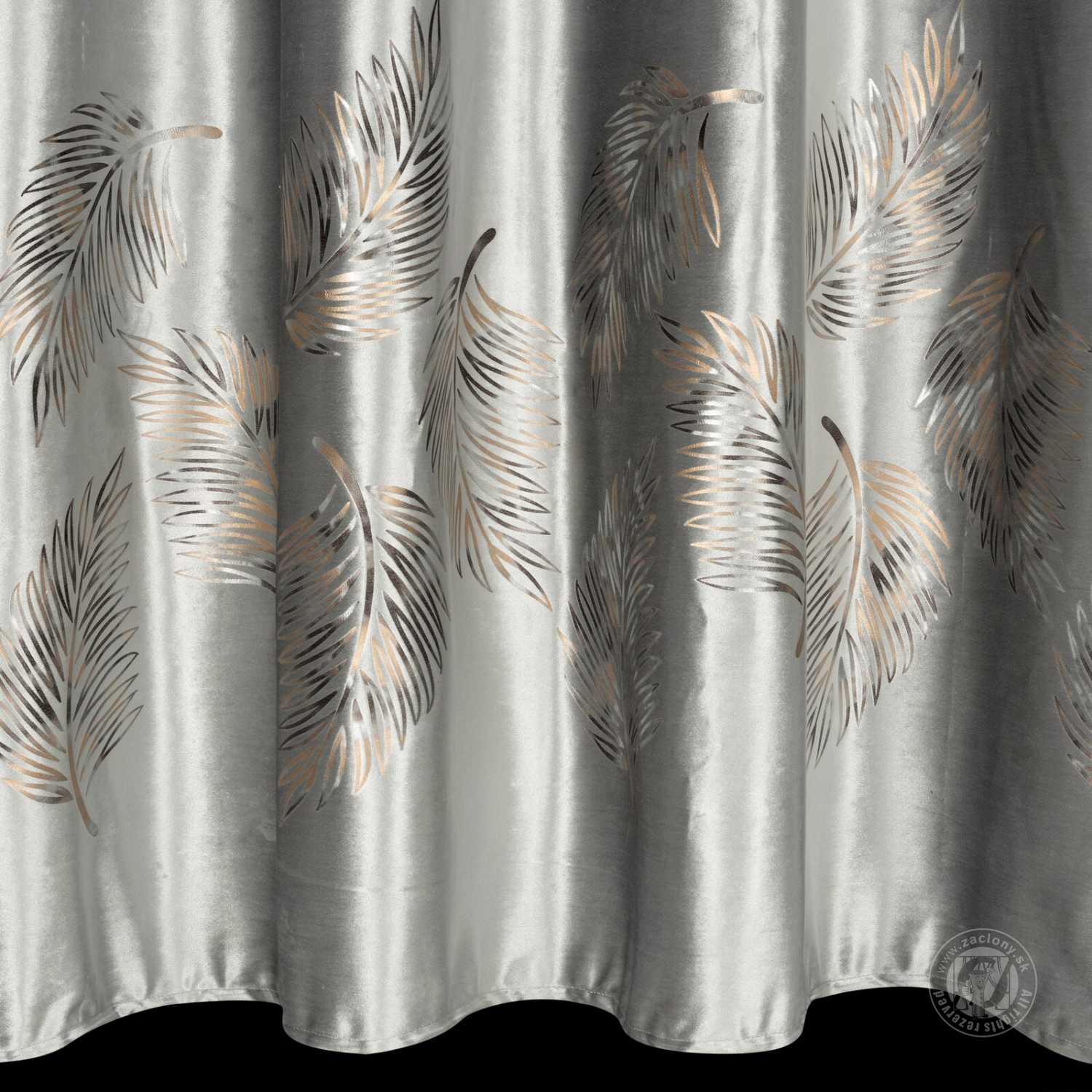 Záves IDALIA na krúžkoch 140x250 cm strieborný/zlatý