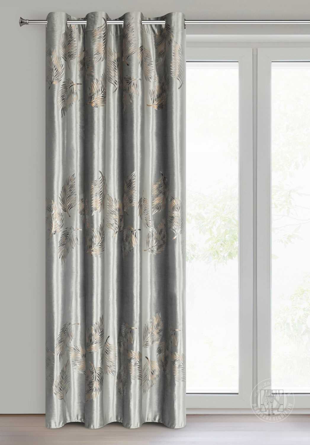 Záves IDALIA na krúžkoch 140x250 cm strieborný/zlatý