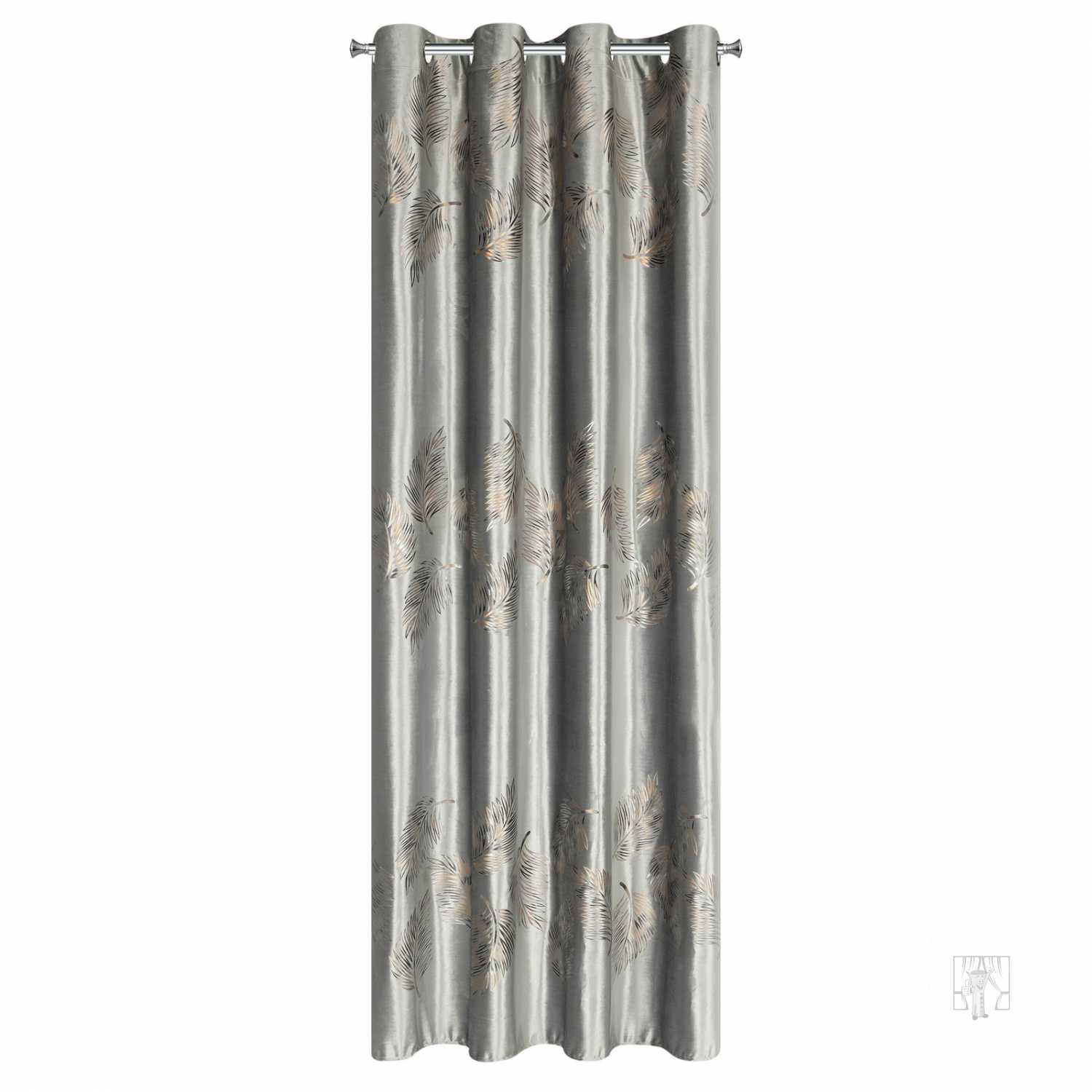 Záves IDALIA na krúžkoch 140x250 cm strieborný/zlatý