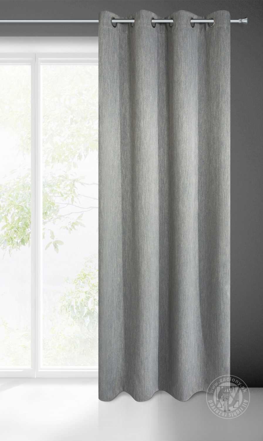 Záves ROSSIE na krúžkoch 140x250 cm oceľový