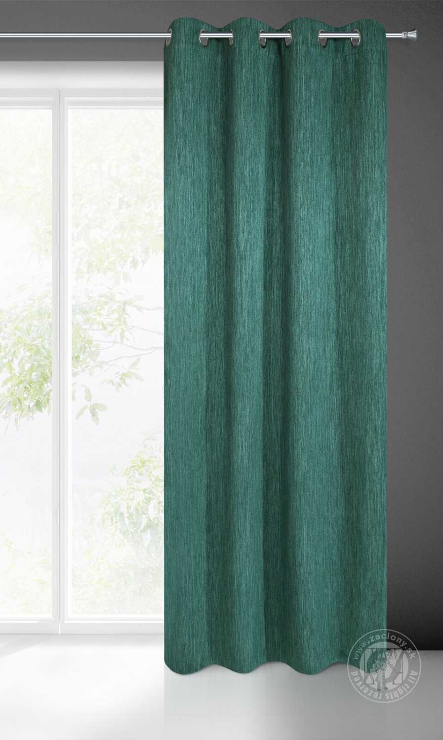 Záves ROSSIE na krúžkoch 140x250 cm zelený