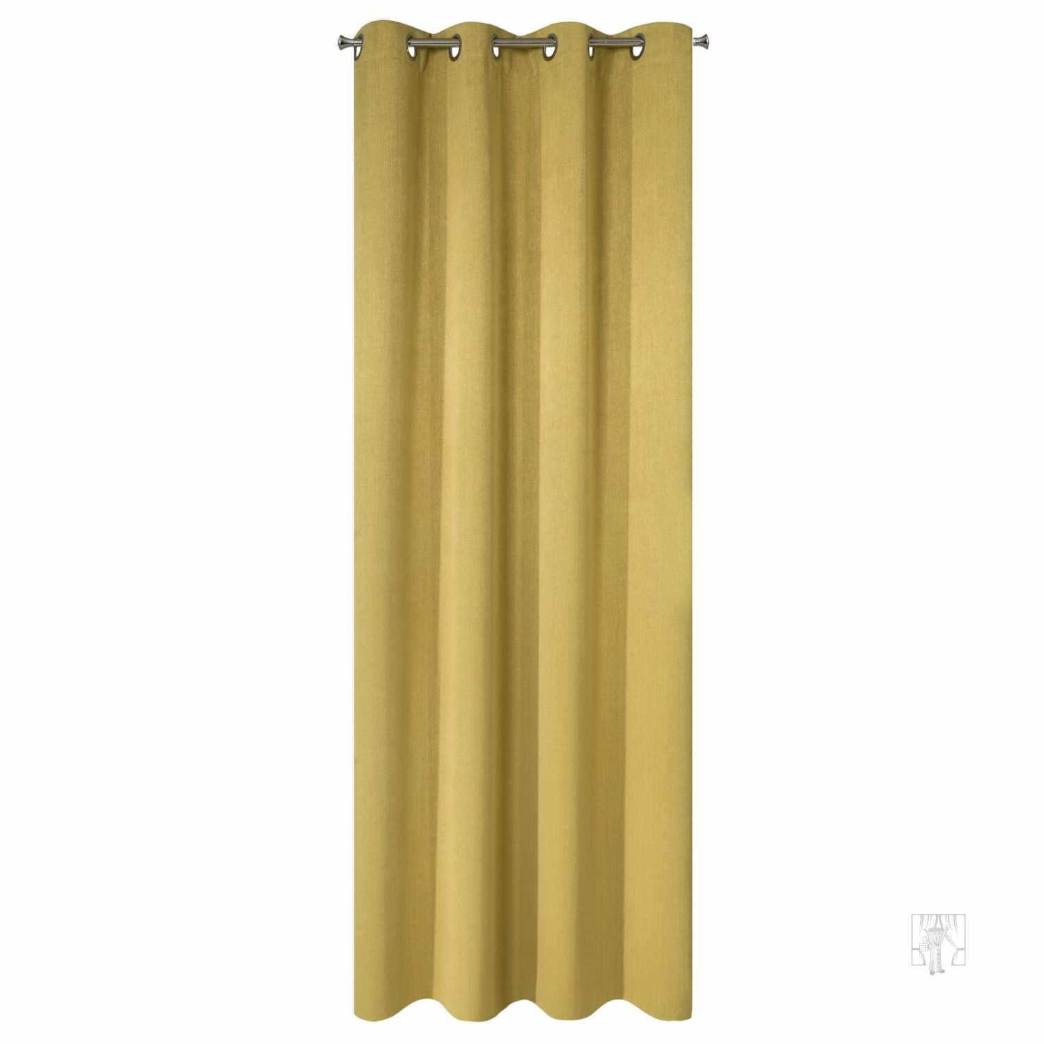 Záves ROSSIE na krúžkoch 140x250 cm horčicový