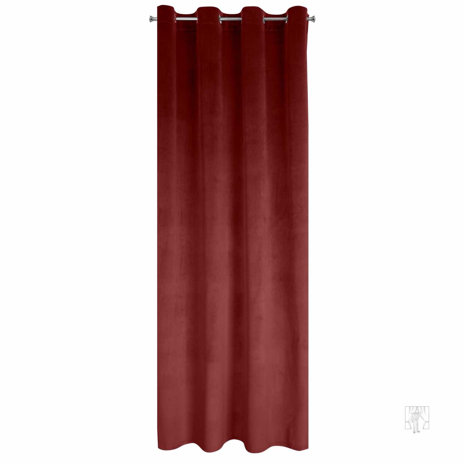 Záves CARMEN na krúžkoch s úchytkou 140x270 cm bordový