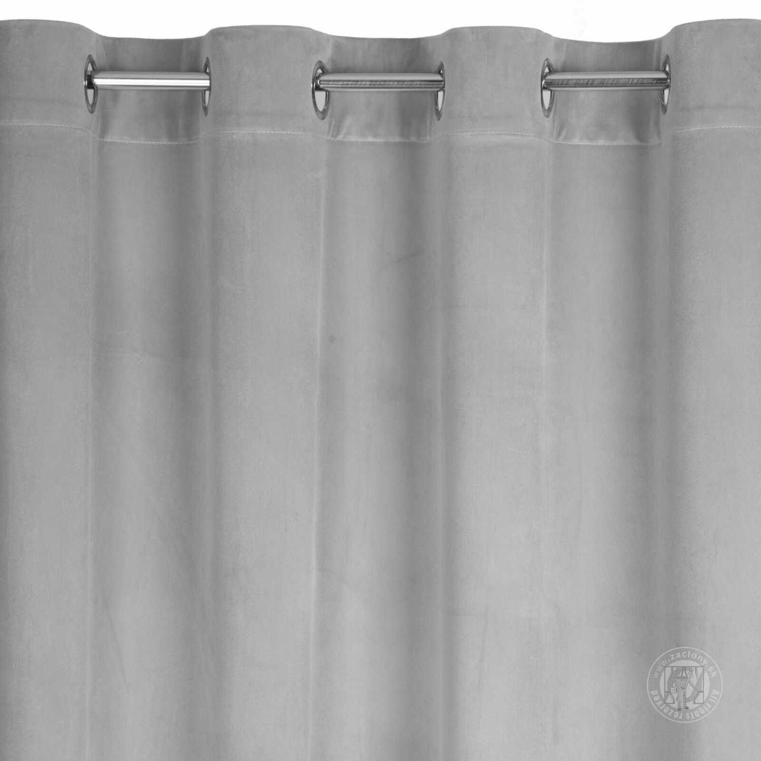 Záves CARMEN na krúžkoch s úchytkou 140x270 cm sivý