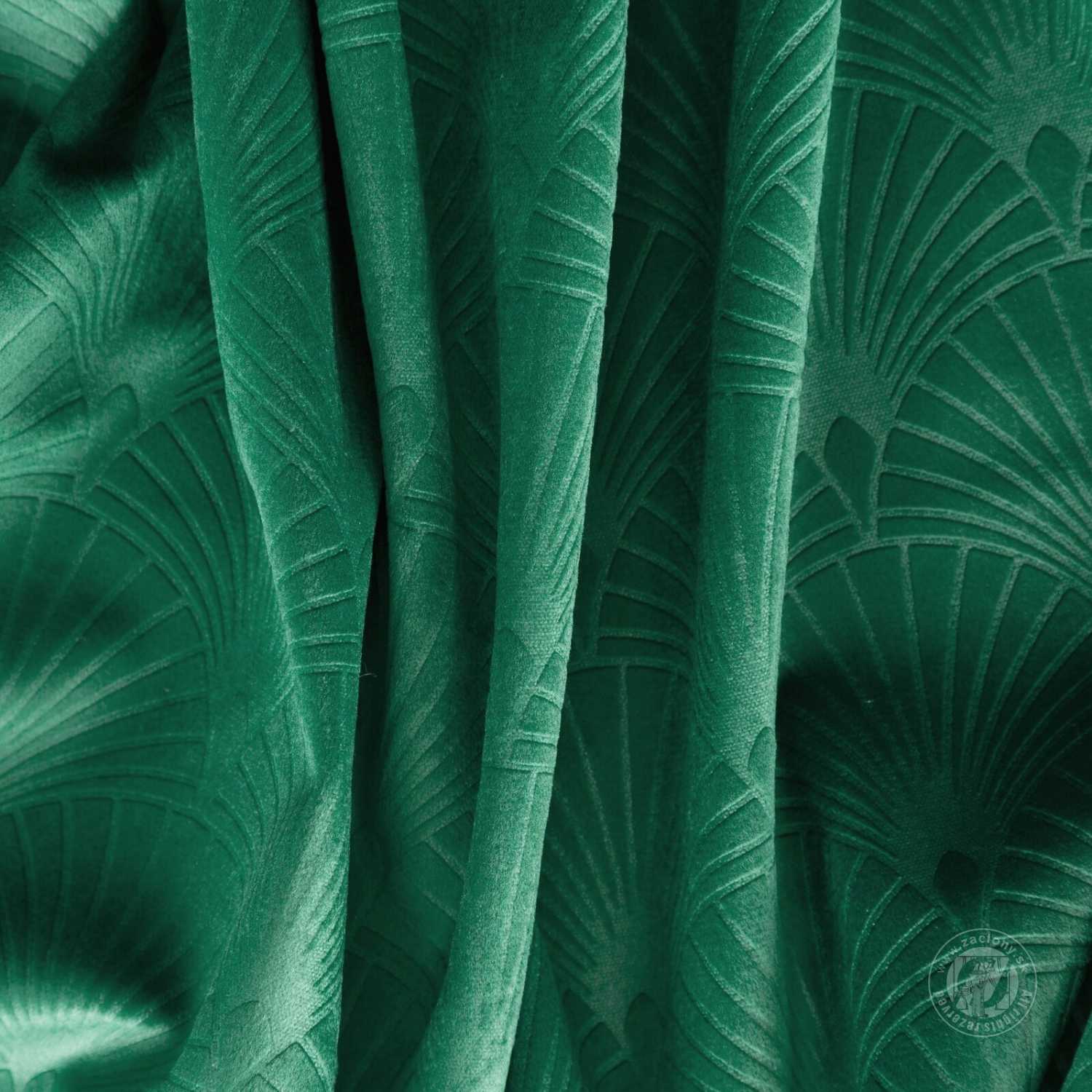 Záves JULIA na krúžkoch 140x250 cm zelený