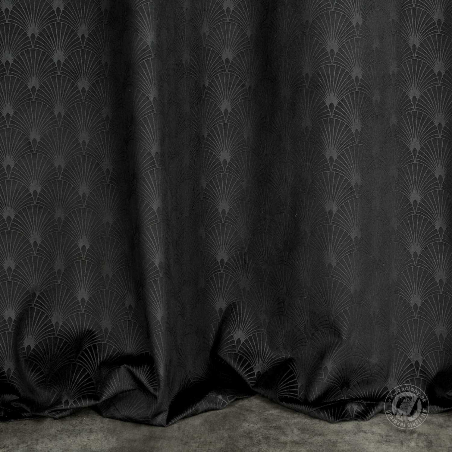 Záves JULIA na krúžkoch 140x250 cm čierny