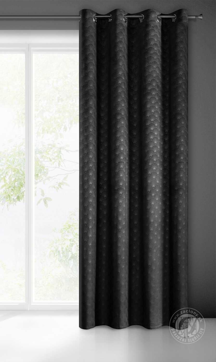 Záves JULIA na krúžkoch 140x250 cm čierny