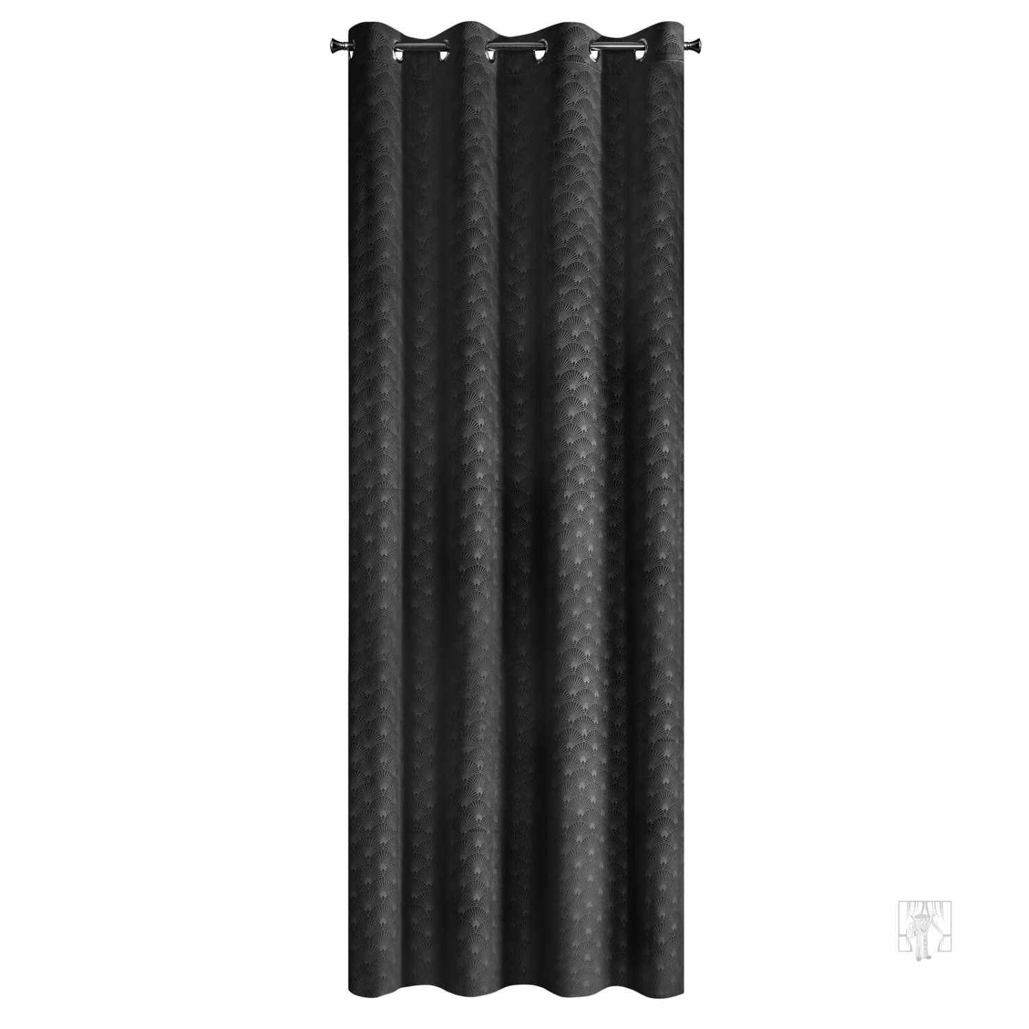 Záves JULIA na krúžkoch 140x250 cm čierny