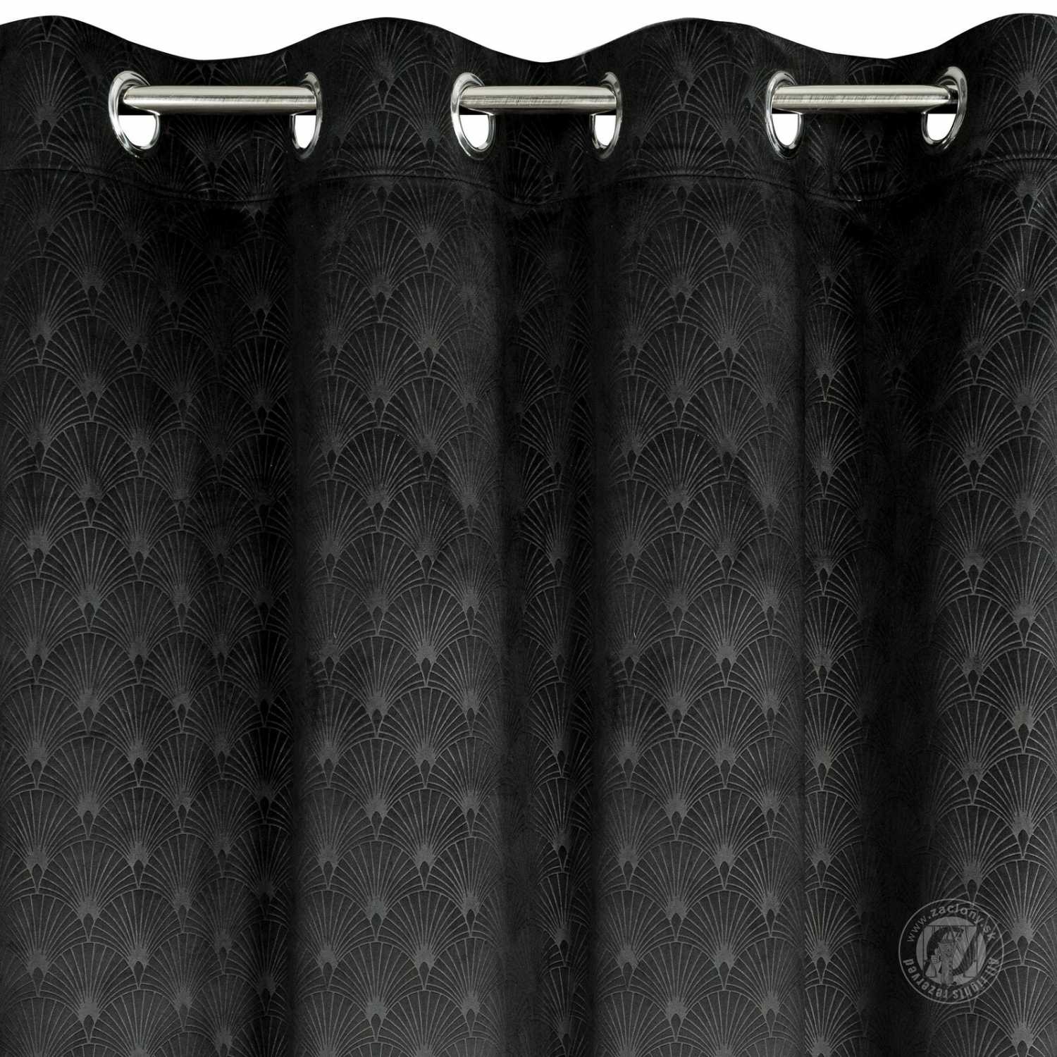 Záves JULIA na krúžkoch 140x250 cm čierny