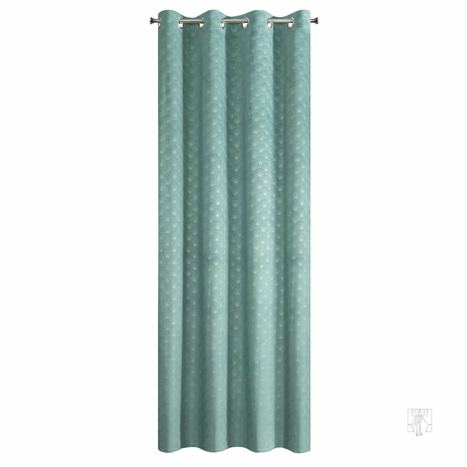 Záves JULIA na krúžkoch 140x250 cm tyrkysový