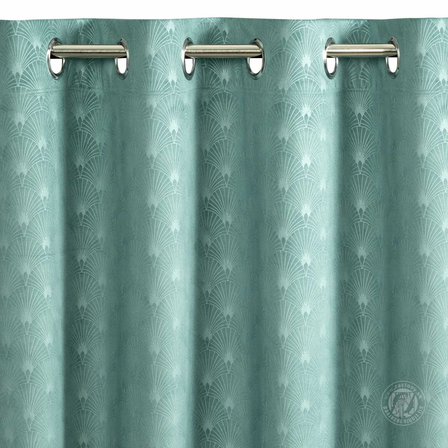 Záves JULIA na krúžkoch 140x250 cm tyrkysový
