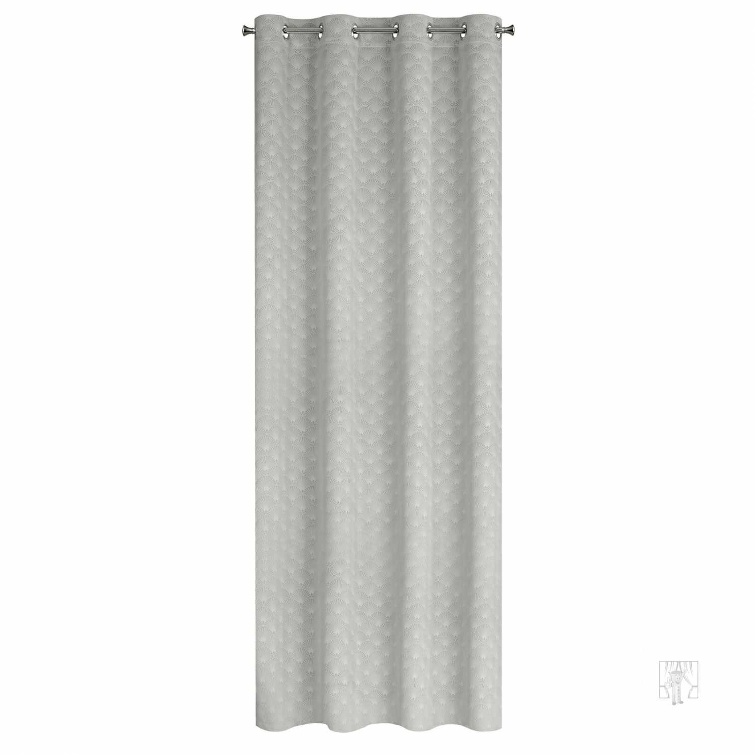 Záves JULIA na krúžkoch 140x250 cm svetlosivý