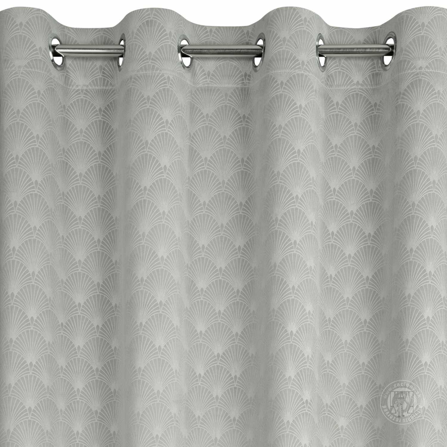 Záves JULIA na krúžkoch 140x250 cm svetlosivý