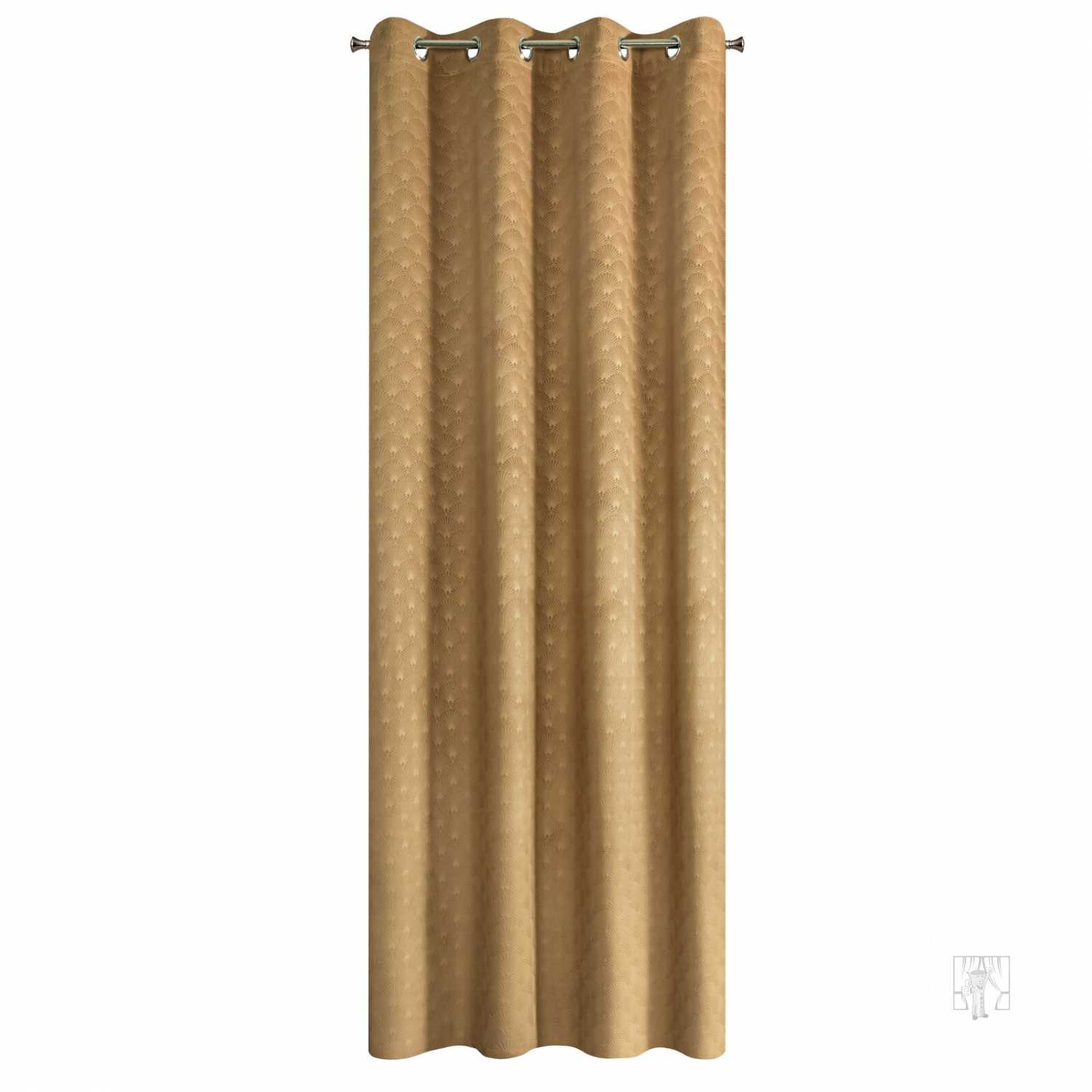 Záves JULIA na krúžkoch 140x250 cm horčicový