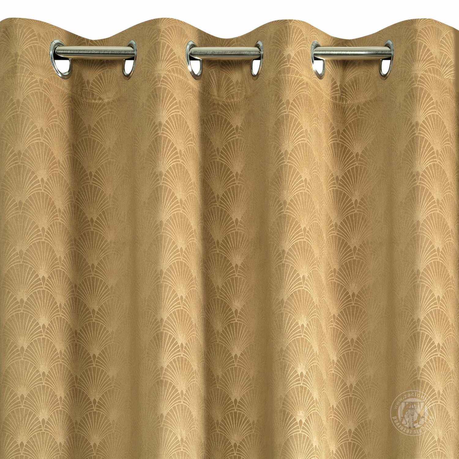 Záves JULIA na krúžkoch 140x250 cm horčicový