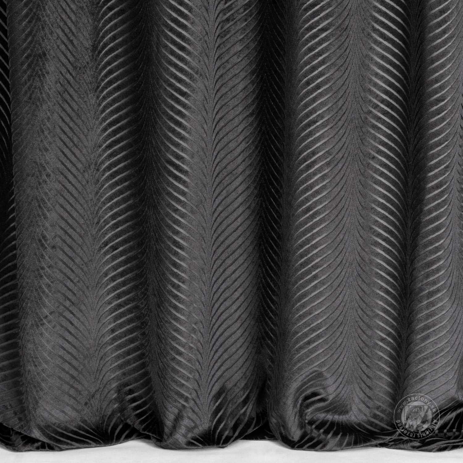 Záves LUSSI na krúžkoch 140x250 cm čierny