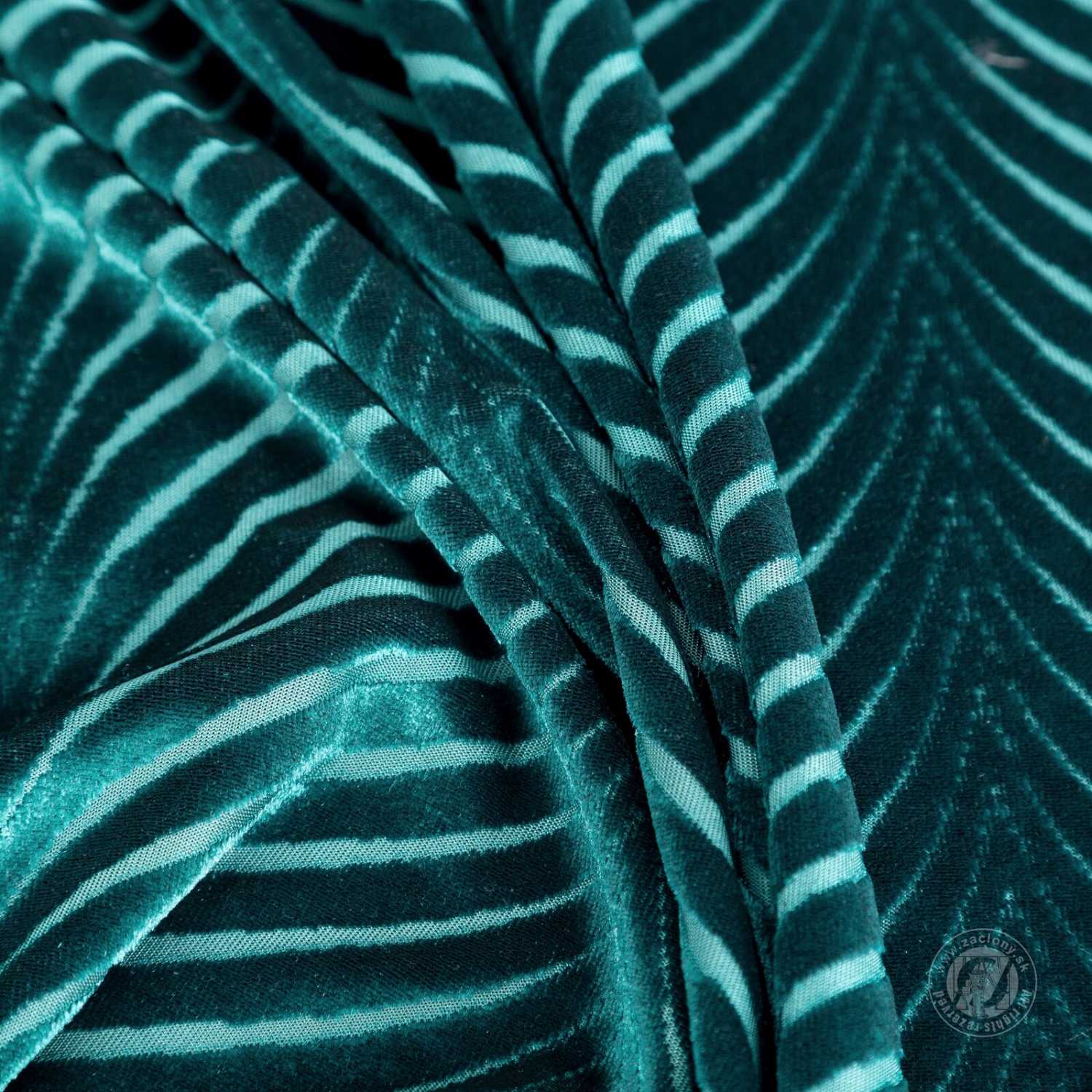 Záves LUSSI na krúžkoch 140x250 cm tmavotyrkysový