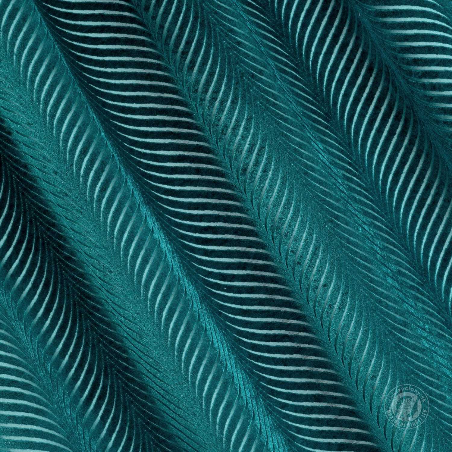 Záves LUSSI na krúžkoch 140x250 cm tmavotyrkysový