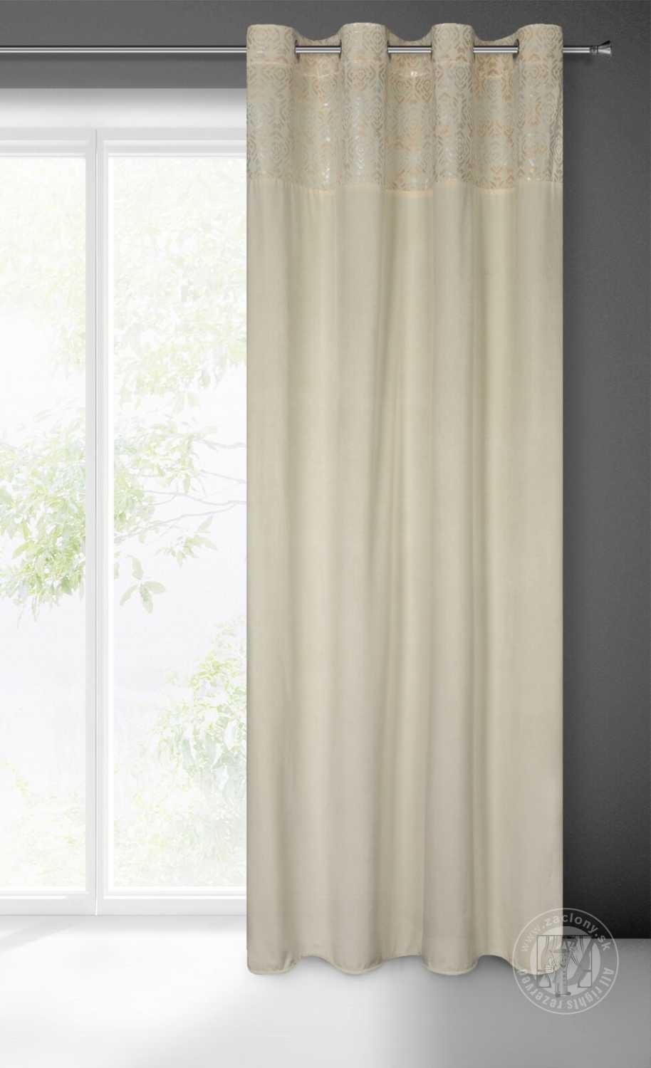 Záves LIZA na krúžkoch 140x250 cm krémový/zlatý