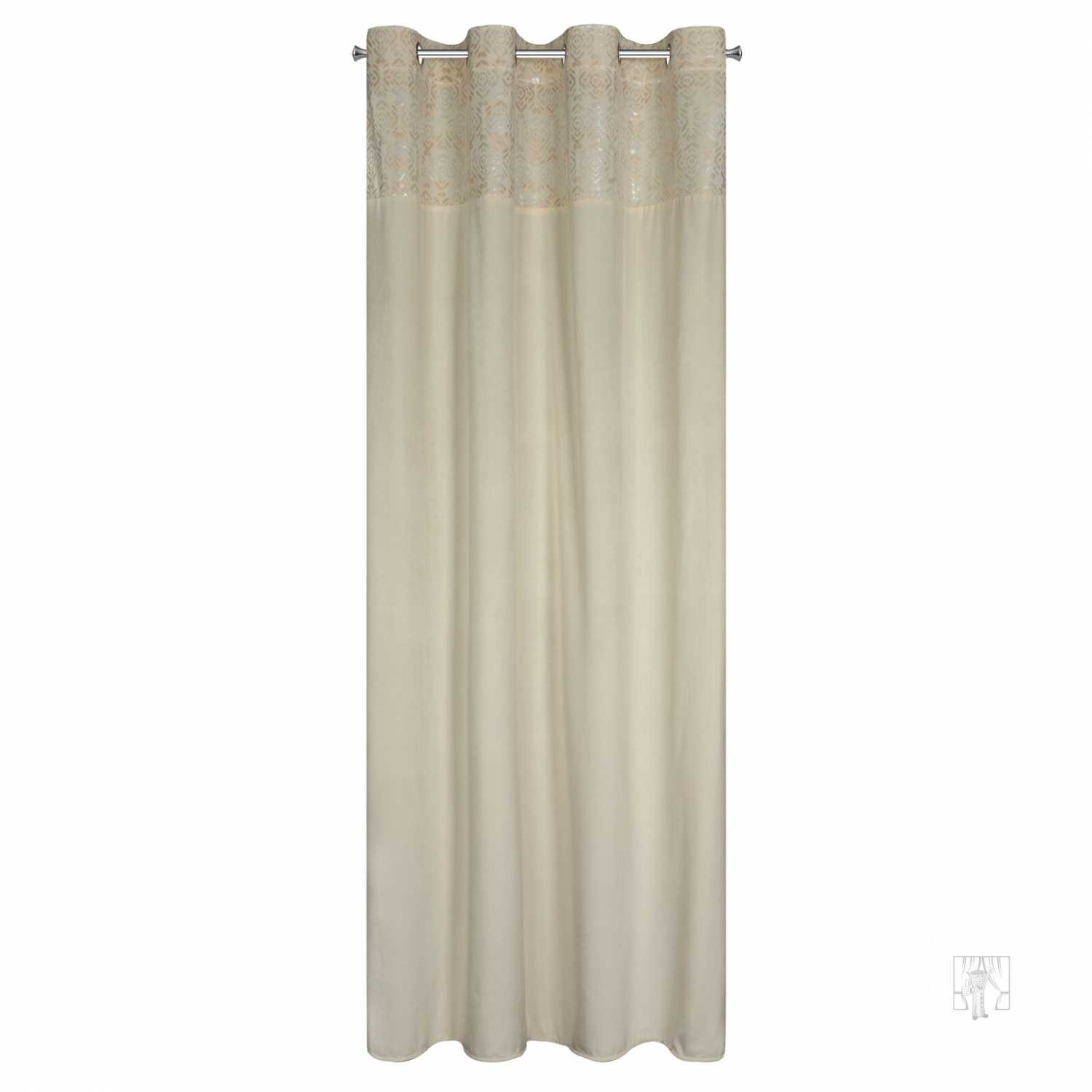 Záves LIZA na krúžkoch 140x250 cm krémový/zlatý
