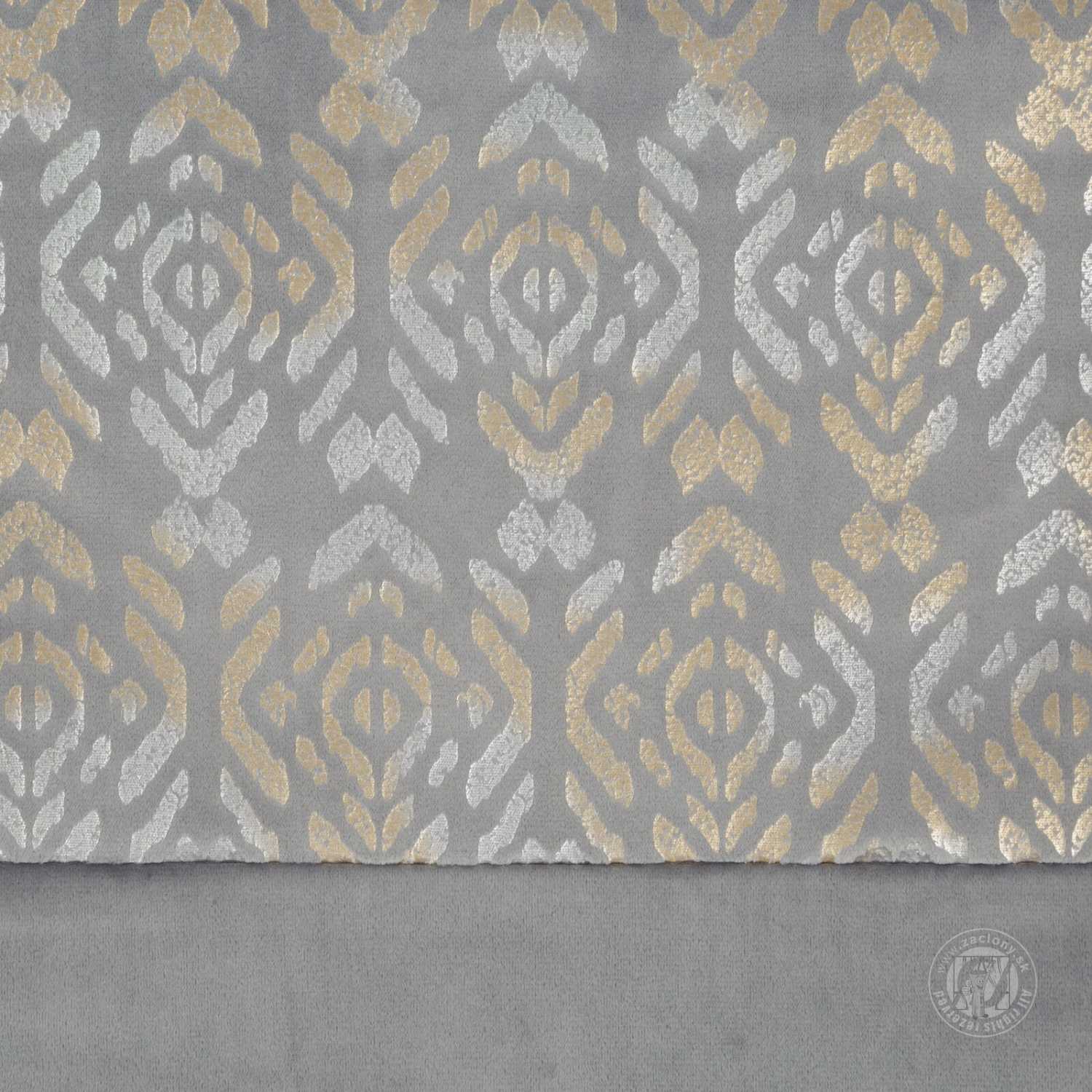 Záves LIZA na krúžkoch 140x250 cm oceľový/zlatý