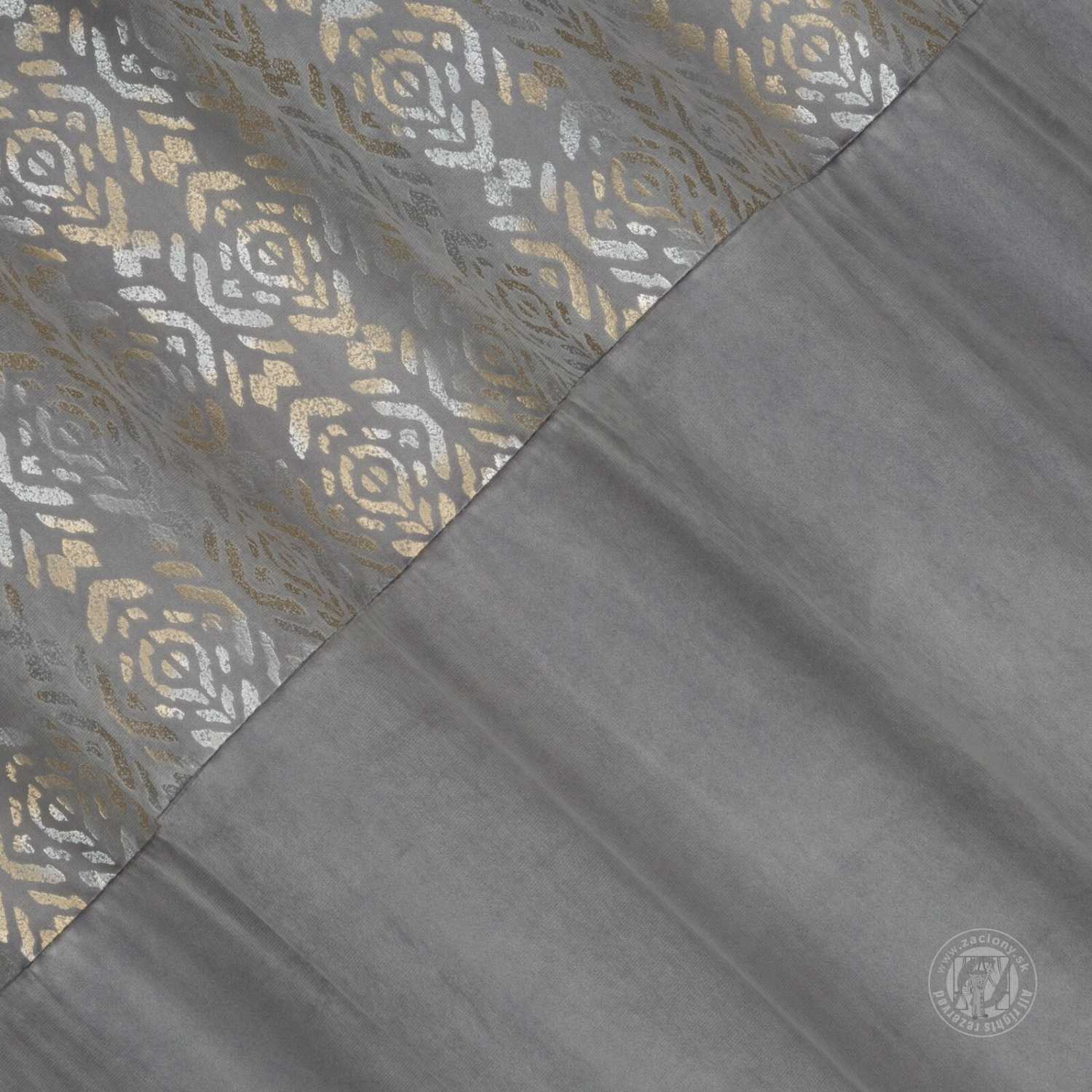 Záves LIZA na krúžkoch 140x250 cm oceľový/zlatý