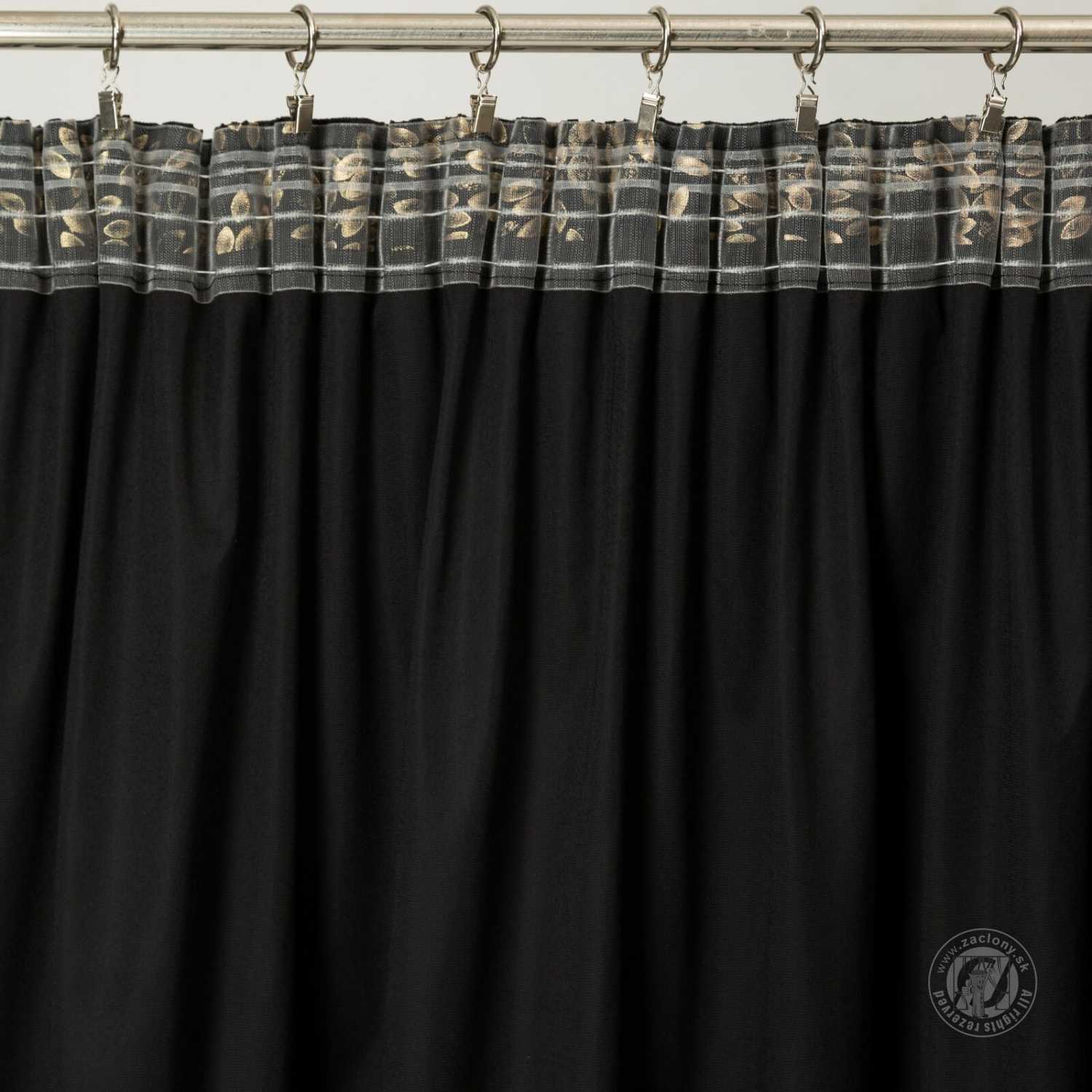 Záves FELIS na páske 140x270 cm čierny