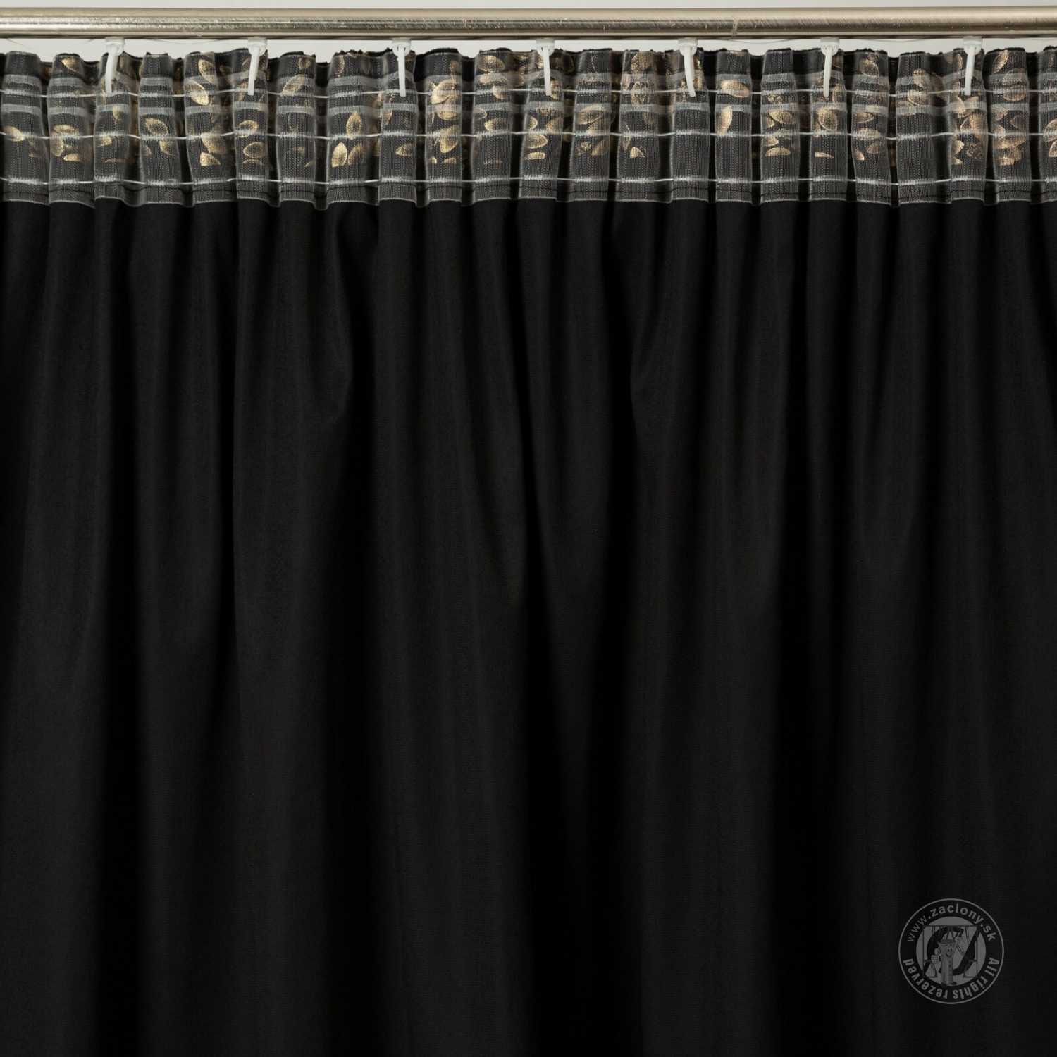 Záves FELIS na páske 140x270 cm čierny