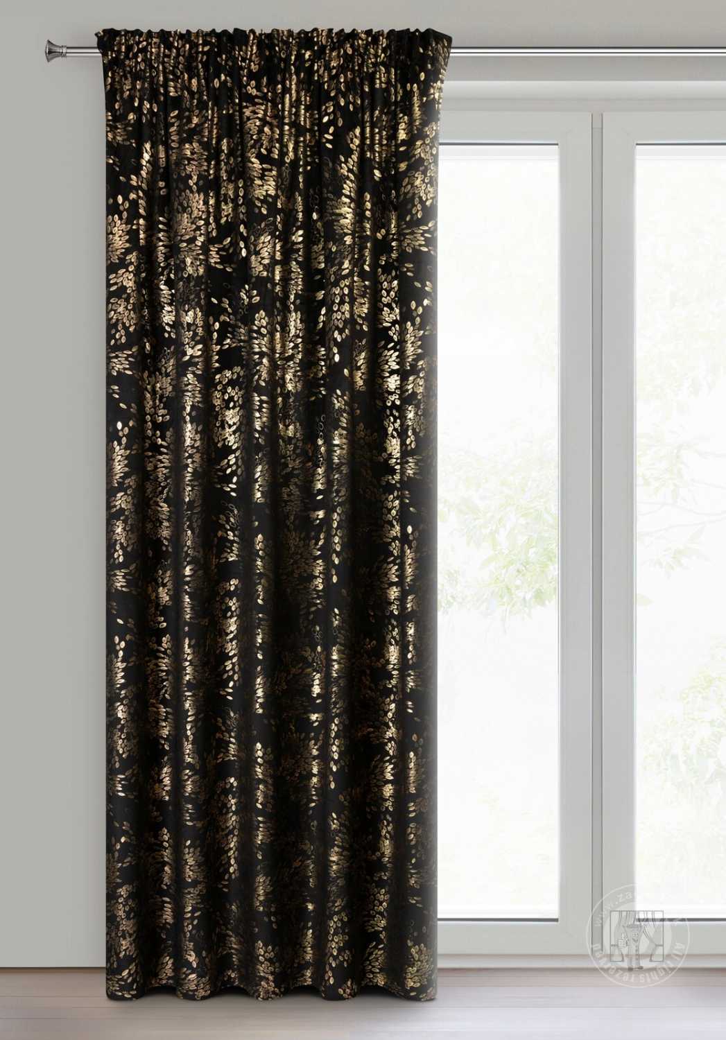 Záves FELIS na páske 140x270 cm čierny