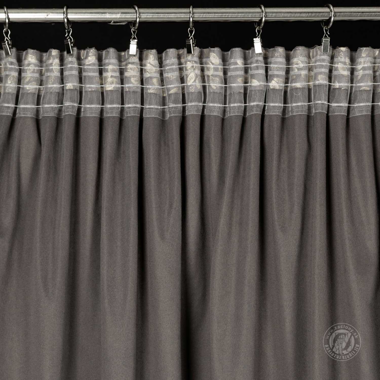Záves FELIS na páske 140x270 cm grafitový