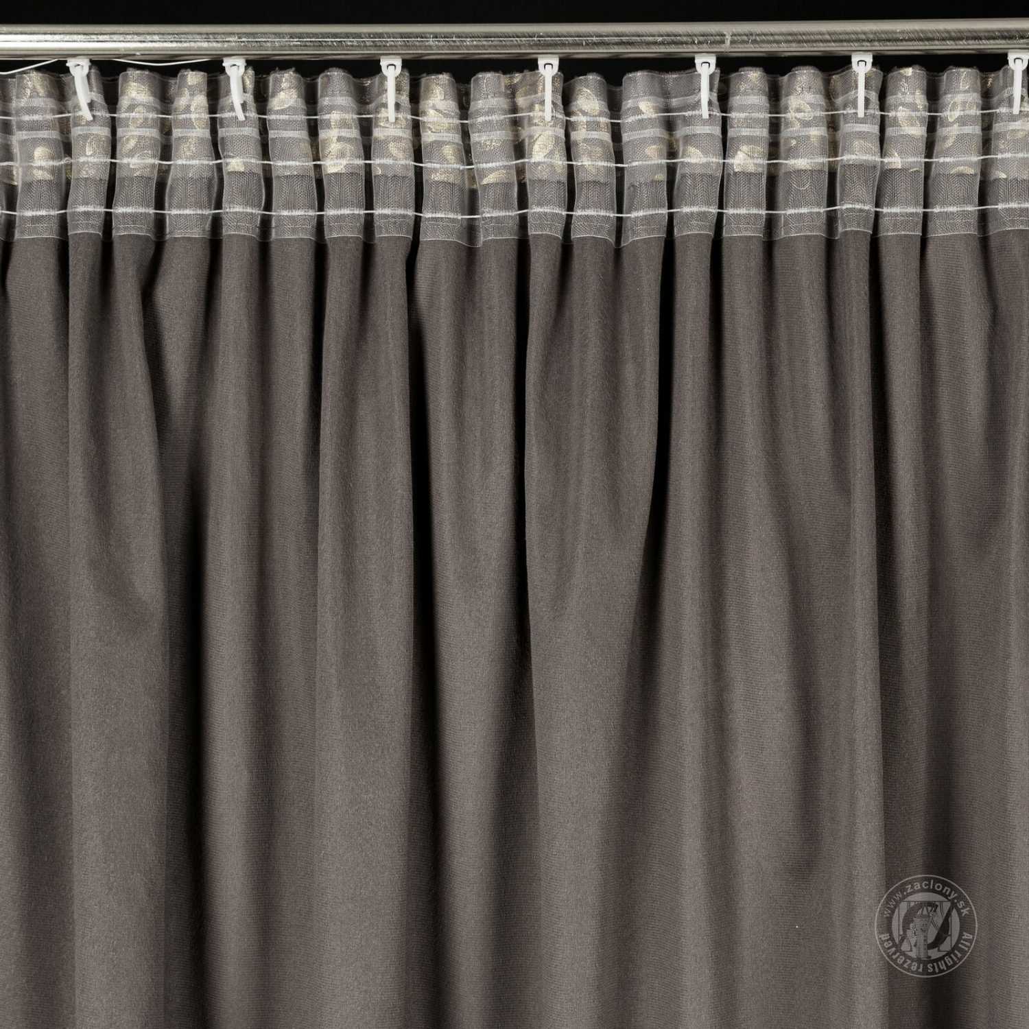 Záves FELIS na páske 140x270 cm grafitový
