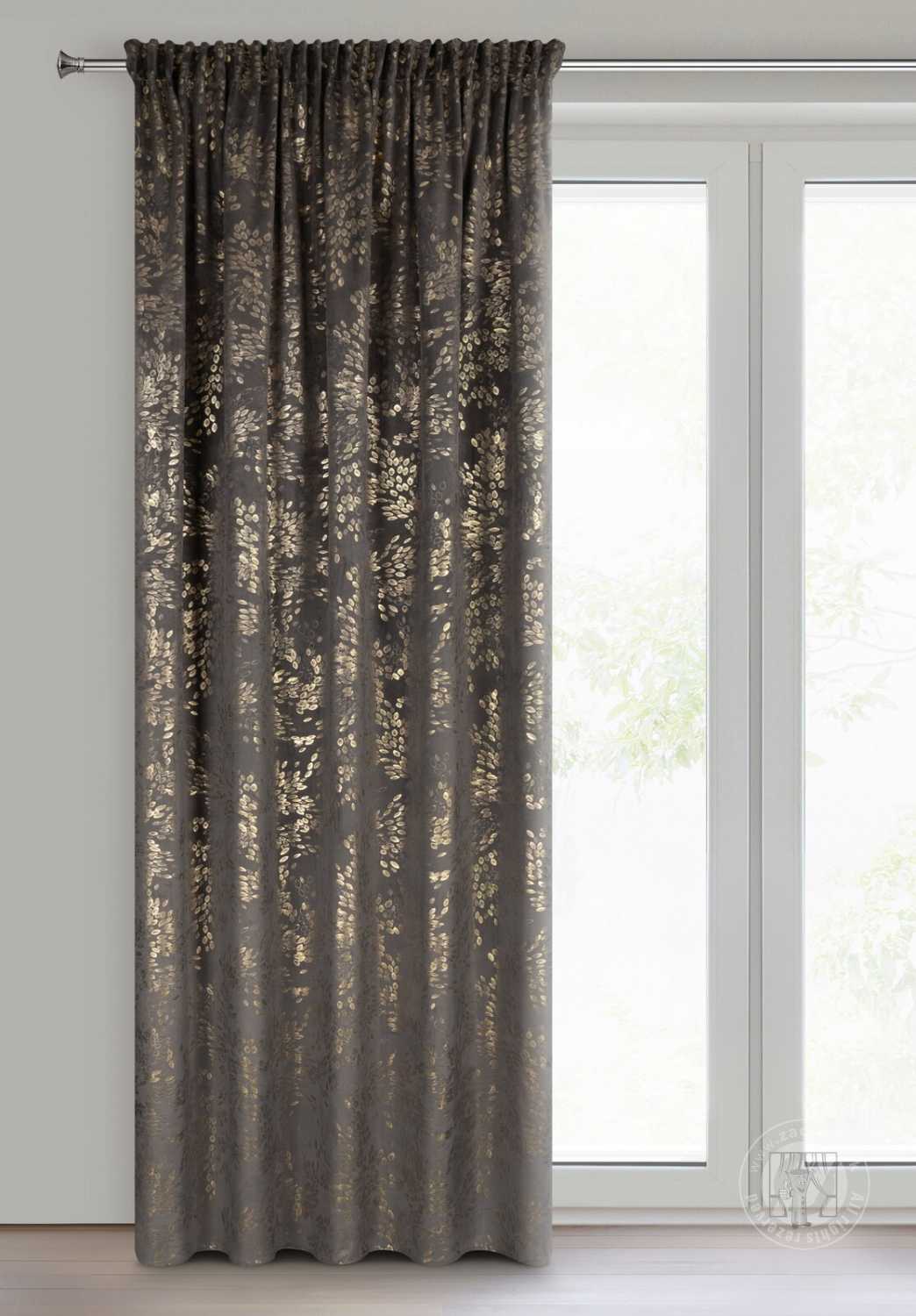 Záves FELIS na páske 140x270 cm grafitový