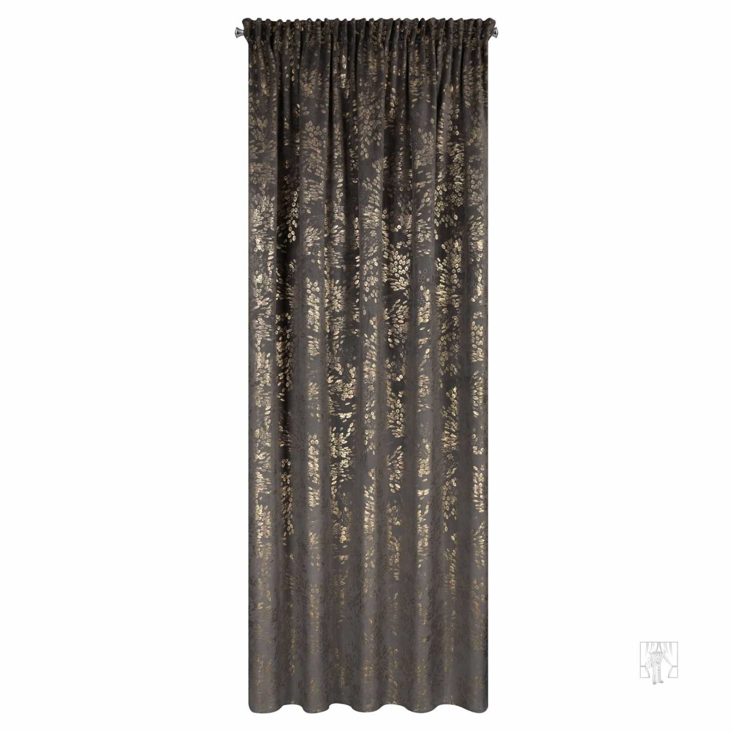 Záves FELIS na páske 140x270 cm grafitový