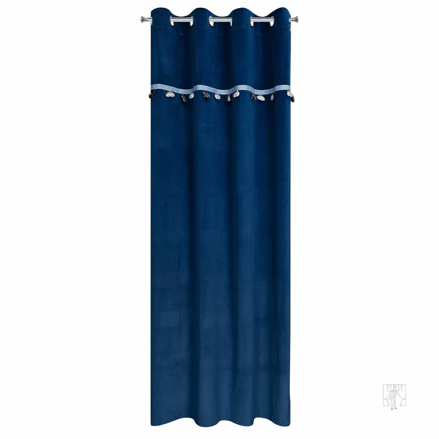 Záves CAR na krúžkoch 140x250cm granátový s autíčkami