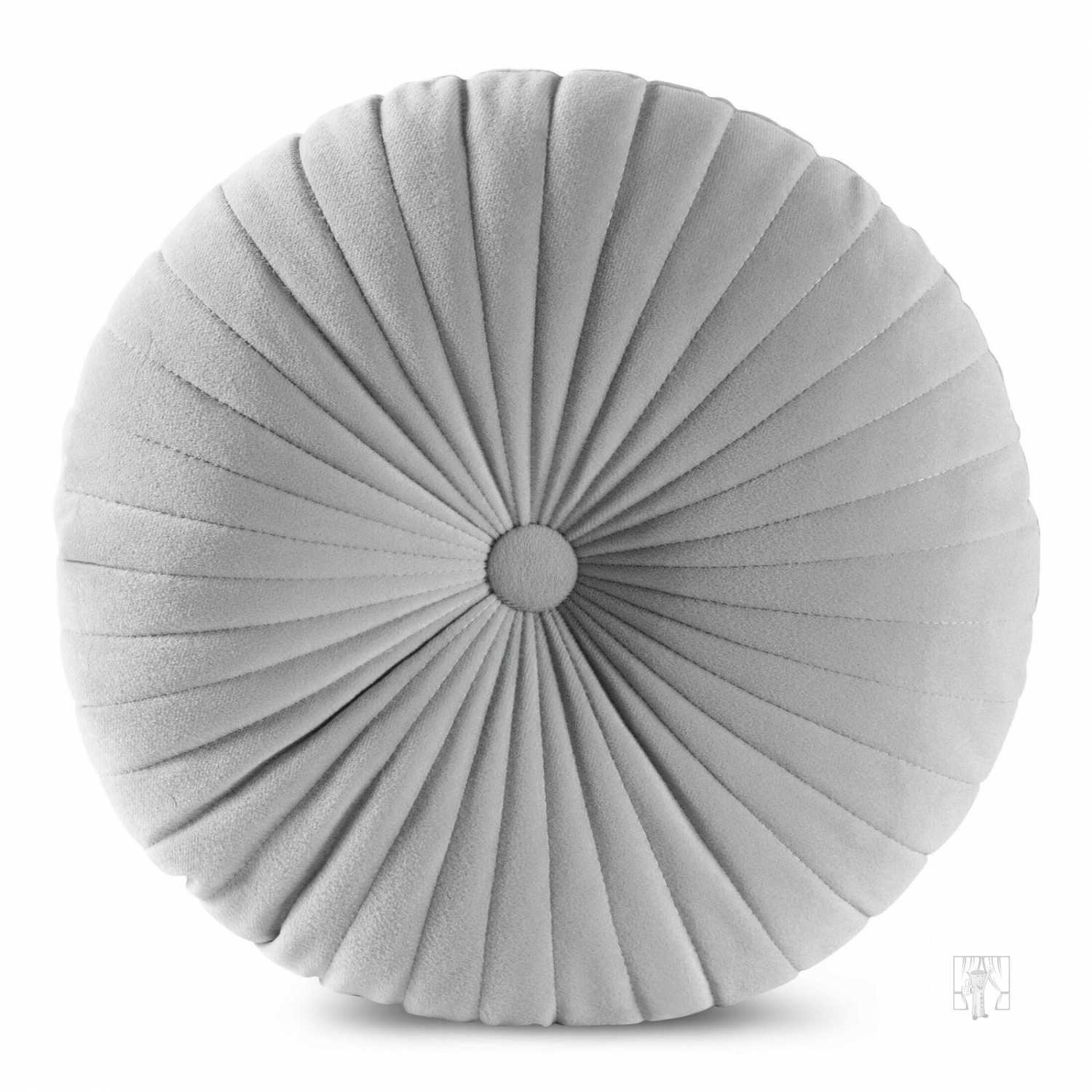 Okrúhly vankúš VELVET ∅ 40 cm strieborný