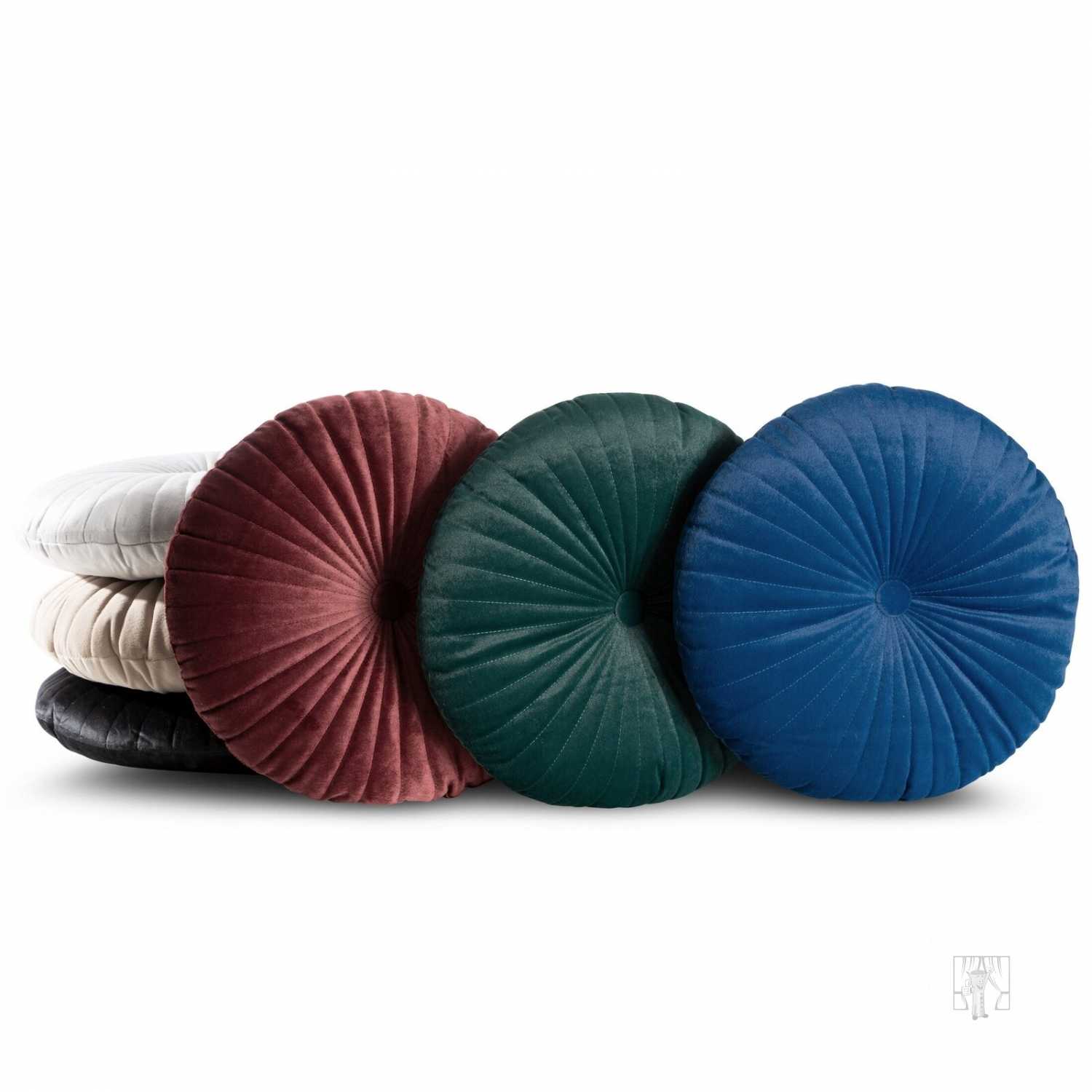 Okrúhly vankúš VELVET ∅ 40 cm strieborný