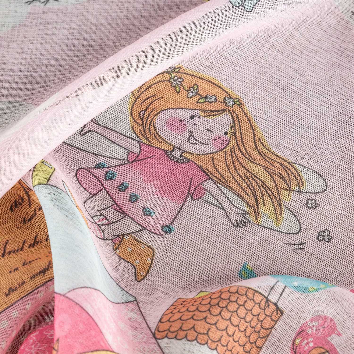 Záves POLLY na krúžkoch 140x250 cm ružový/farebný