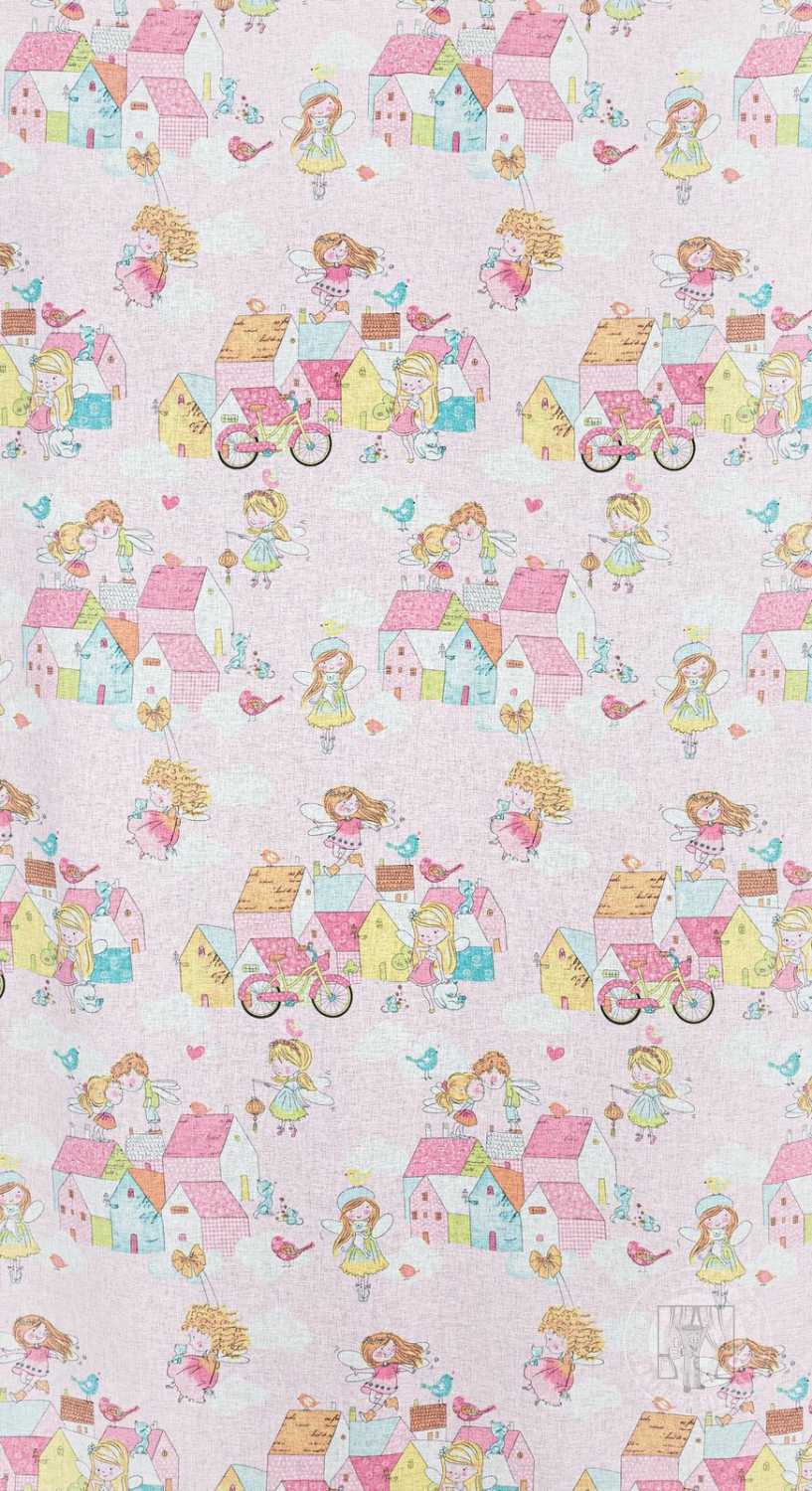 Záves POLLY na krúžkoch 140x250 cm ružový/farebný