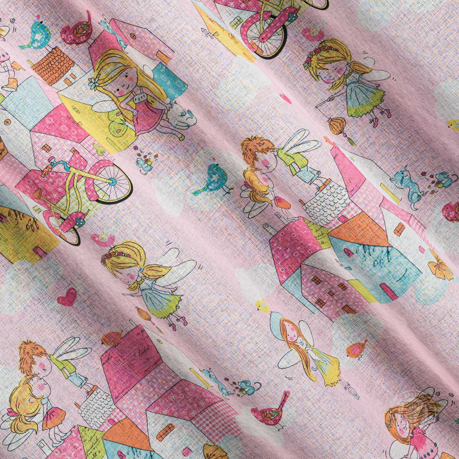 Záves POLLY na krúžkoch 140x250 cm ružový/farebný