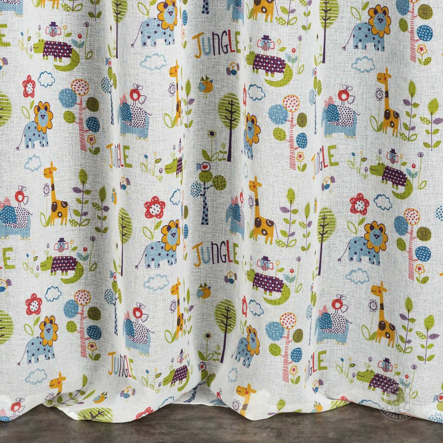 Záves BILLY na krúžkoch 140x250 cm biely/farebný