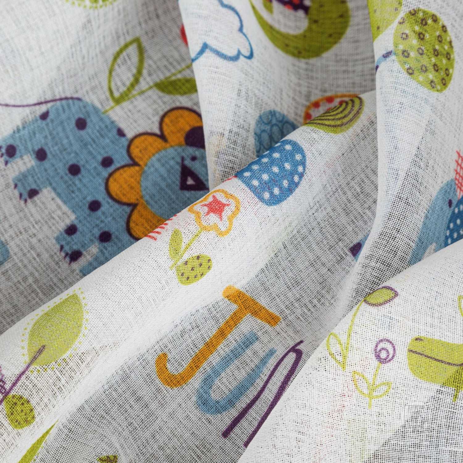 Záves BILLY na krúžkoch 140x250 cm biely/farebný