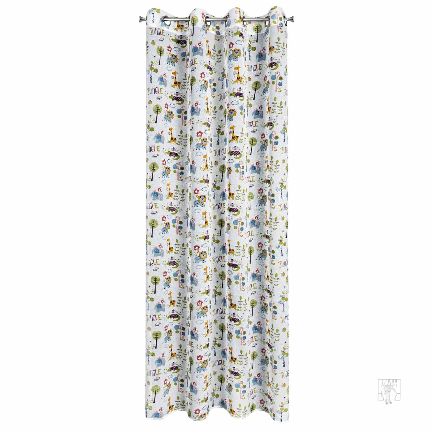 Záves BILLY na krúžkoch 140x250 cm biely/farebný