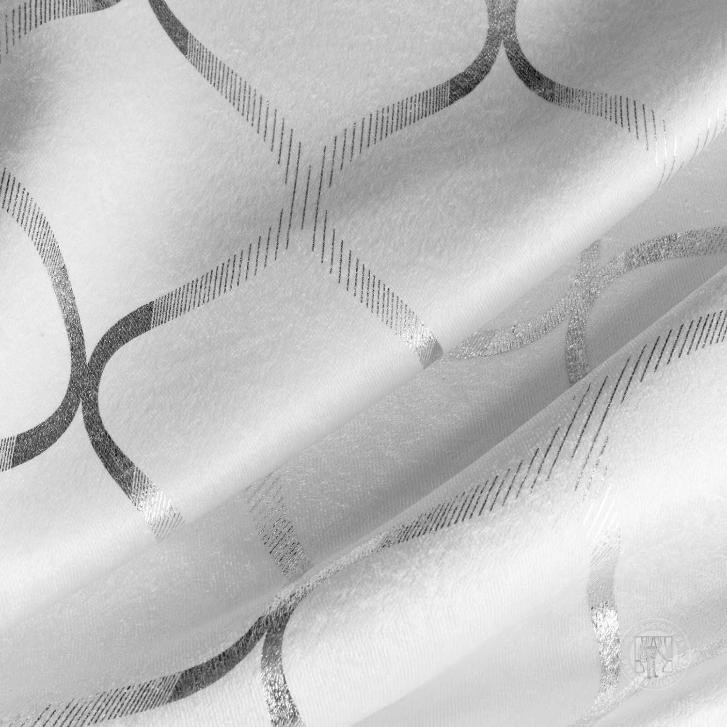  Záves MILI na páske 140x270 cm biely/strieborný