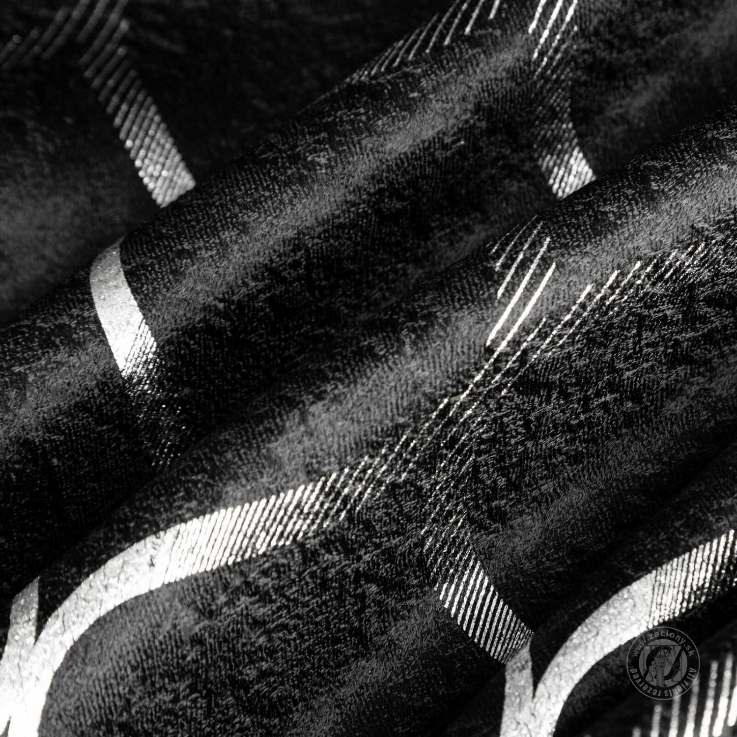 Záves MILI na páske 140x270 cm čierny/strieborný